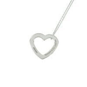 Tiffany Co Menards Collaboration Long Necklace Accessory Heart Silver
